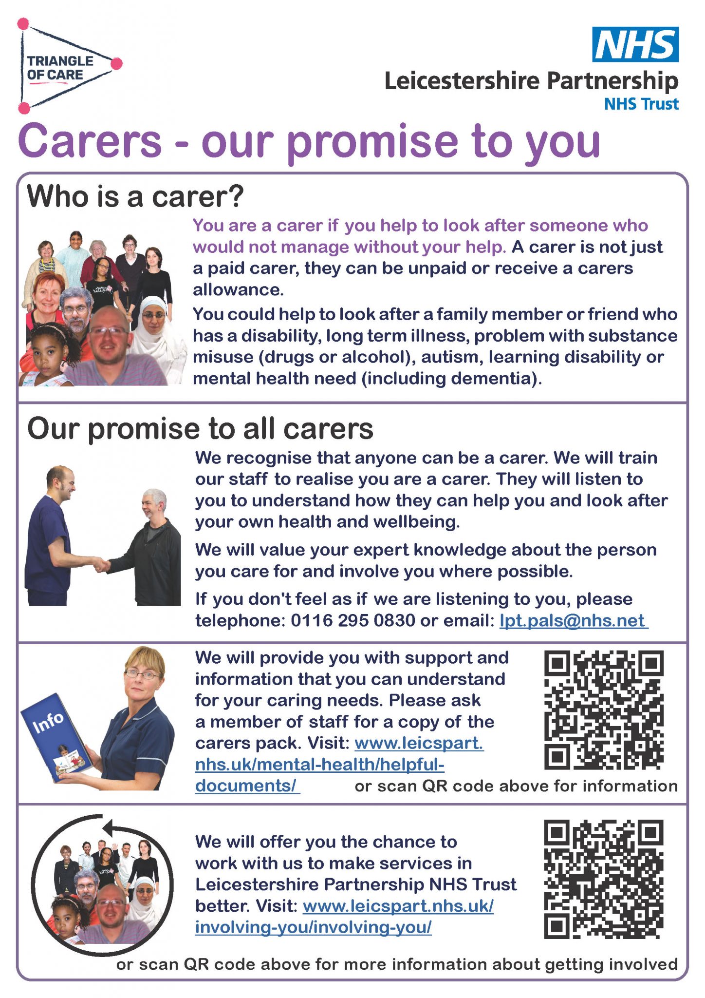 Our commitment to carers - Leicestershire Partnership NHS Trust