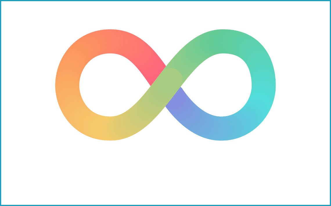 infinity icon rainbow coloured