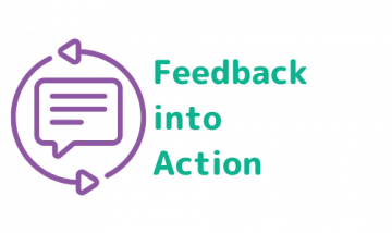 Feedback into action graphic