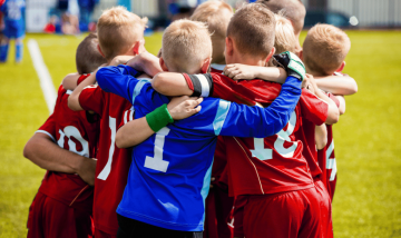 group of children hugging